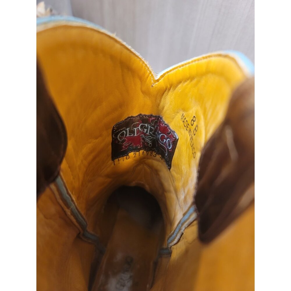 Old Gringo Floral Brown Rare Womens Size 8 B Cowgirl Boots - Picture 4 of 9